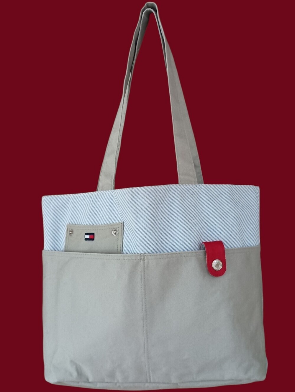Vintage Tommy Hilfiger Canvas Tote EUC